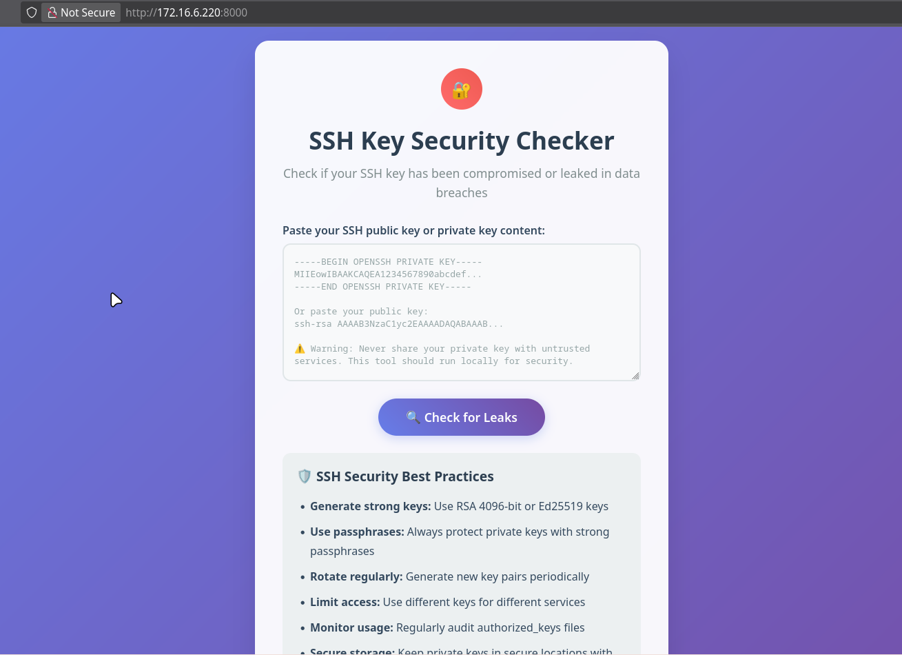 SSH Key Security Checker