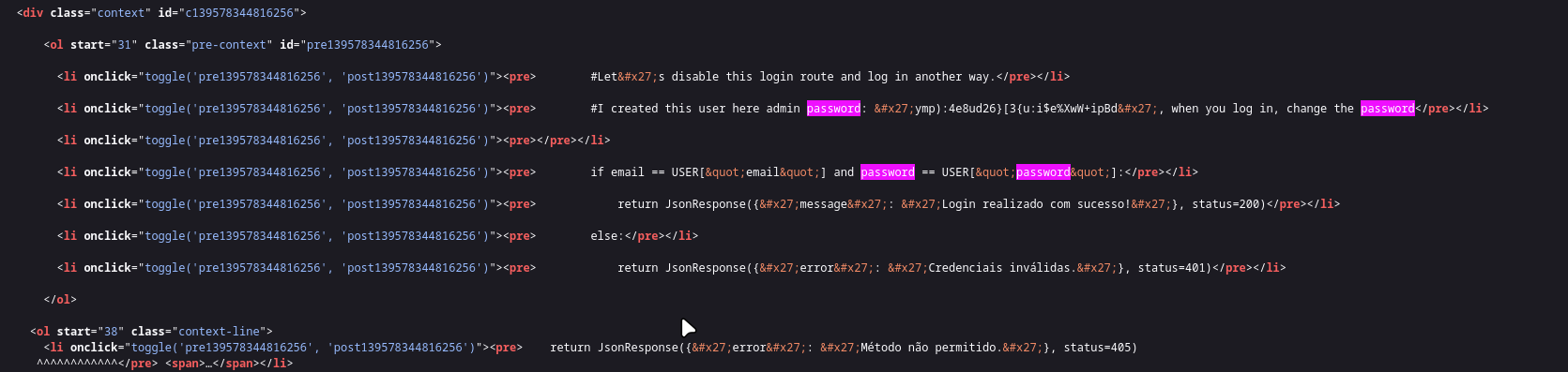Hardcoded Credentials