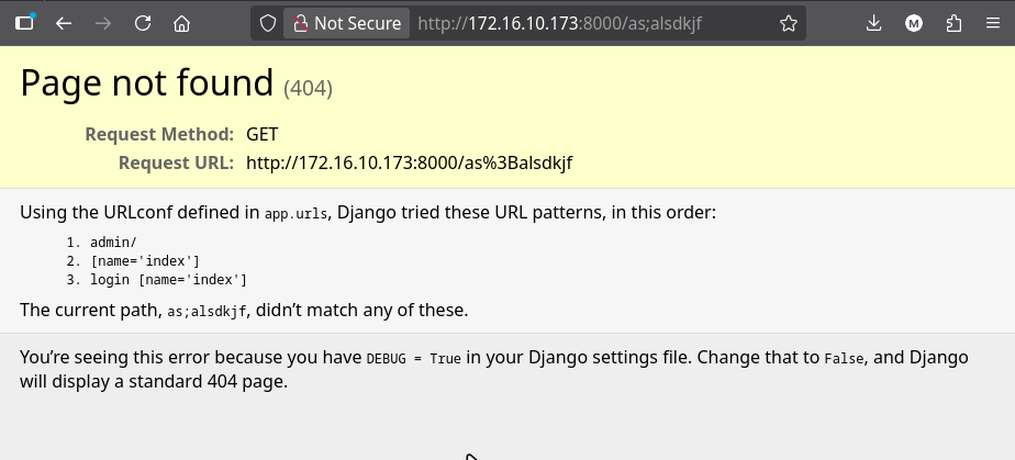 Django Debug Mode