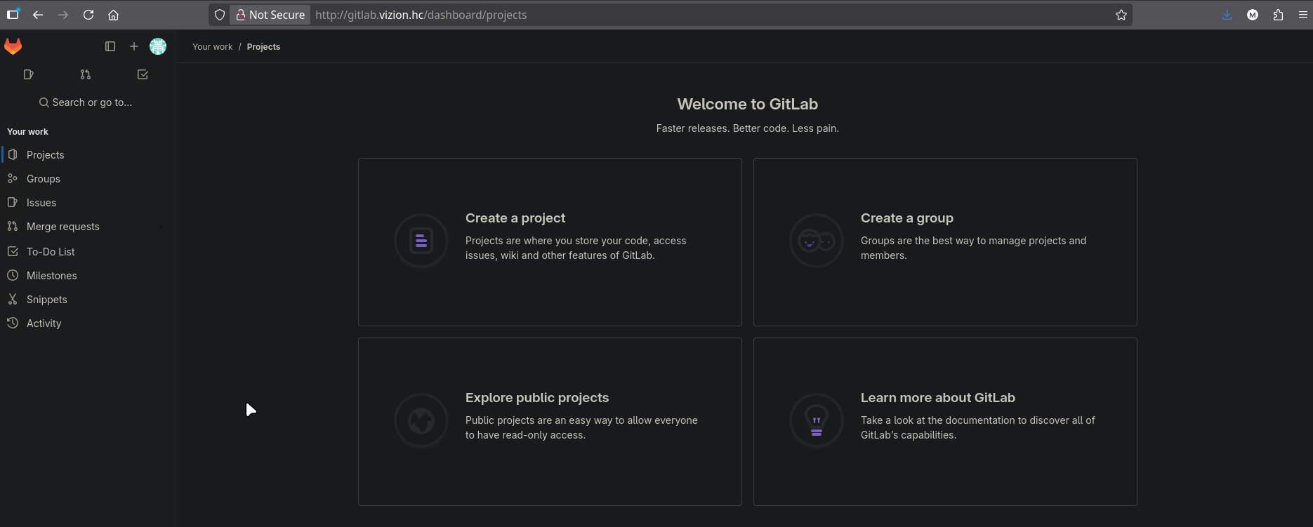 GitLab Registration Page
