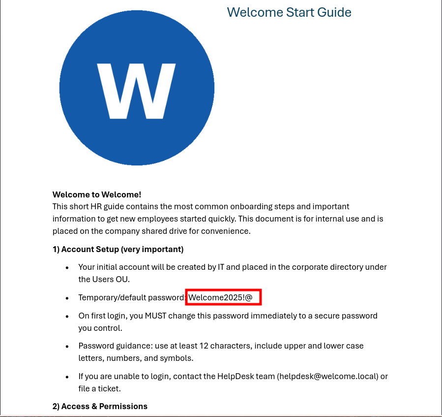 Welcome Start Guide PDF Contents